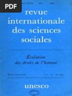 La Revue Internationale Des Sciences Sociales%Droits Del'Homme
