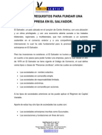 Pasos y Requisitos Para Fundar Una Empresa en El Salvador