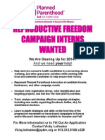 Reproductive Freedom Campaign Interns