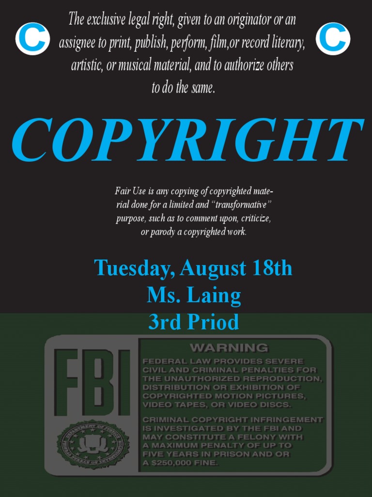 Copyright Guidelines for Posters | PDF