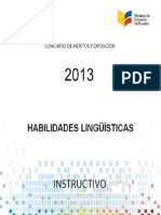 Instructivo Habilidades Linguisticas 2013