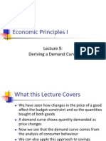 Economic Principles I: Deriving A Demand Curve
