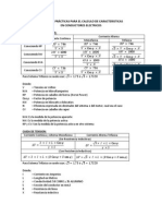 Formulas Prácticas para El Calculo de Caracterirsticas en Conductores Electricos