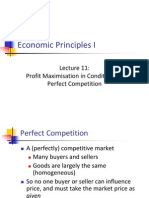 Economic Principles I: Profit Maximisation in Conditions of Perfect Competition