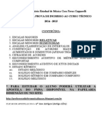 Conteúdos de Ingresso Ao Curso Técnico 2015