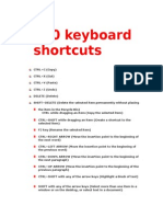 100 Shortcut Keys
