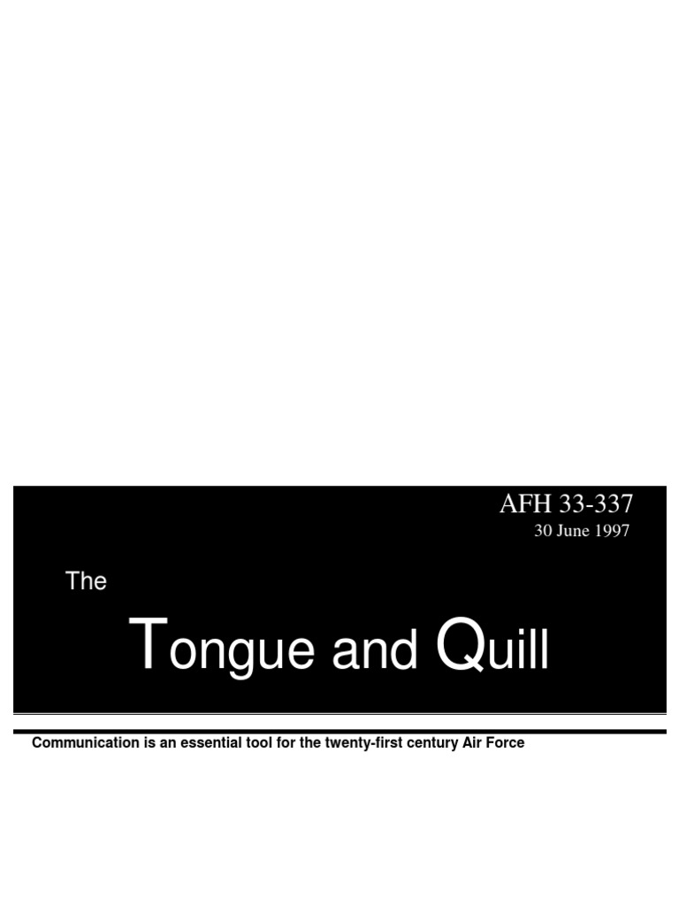 The Tongue and Quill United States Air Force