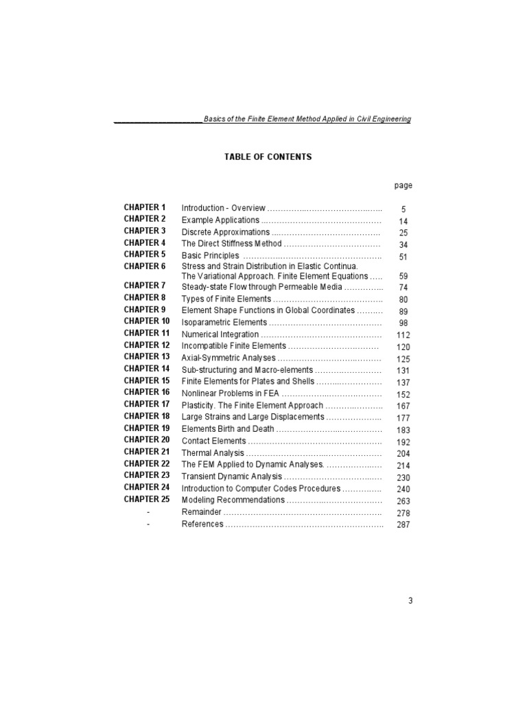 Basics of The Finite Element Method Applied in Civil Engineering | PDF ...