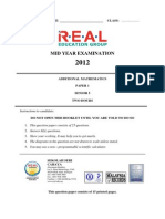 Add Maths Form 5 Paper 1 Midterm 2012