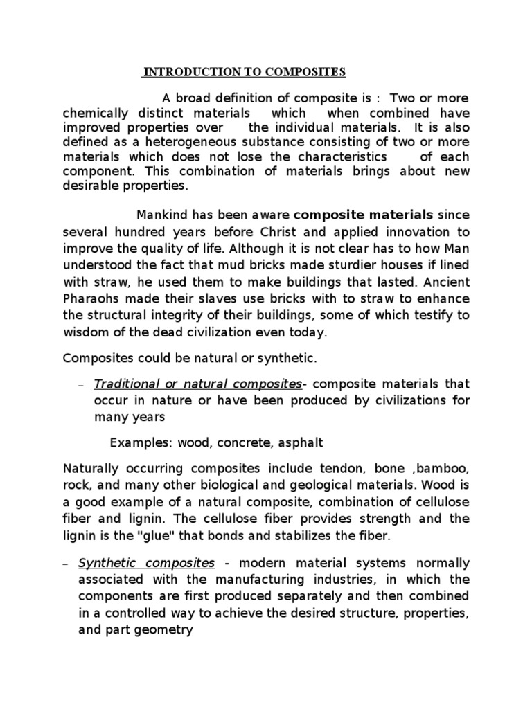 Introduction to Composite Materials | PDF | Composite Material | Epoxy