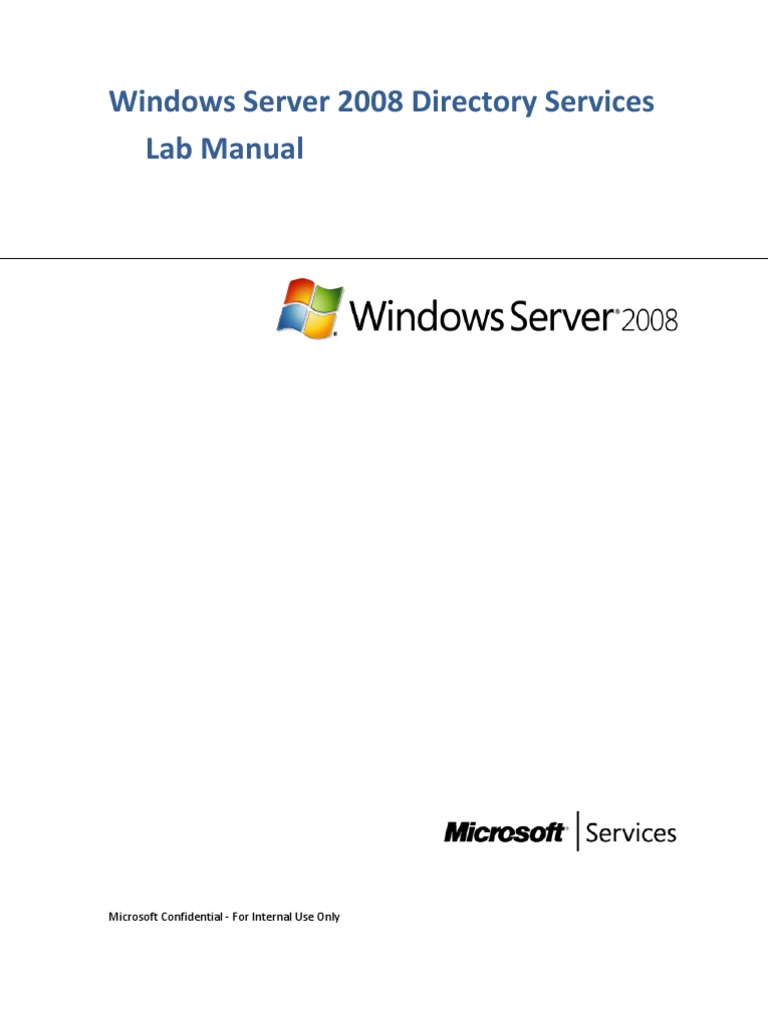 Windows Server 2008 Directory Services Lab Manual | Active Directory |  Remote Desktop Services