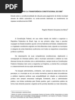 O municipio e a transferencia constitucional de ICMS