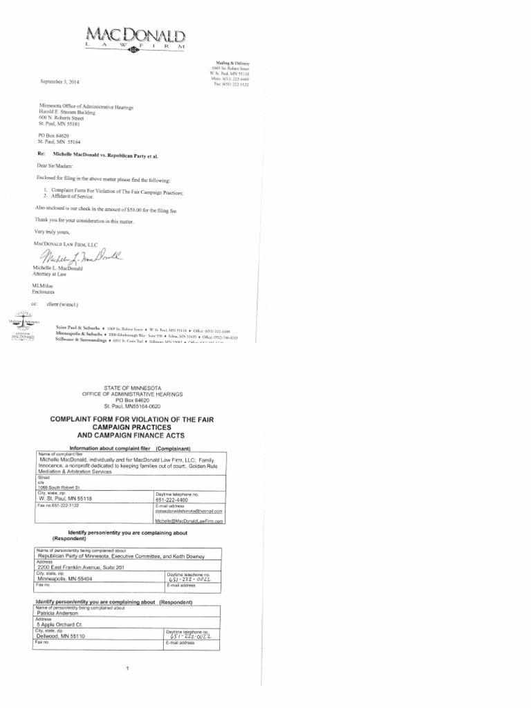 MacDonald Complaint | PDF | Foreign Language Studies | Home & Garden