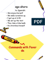 commands with favor de