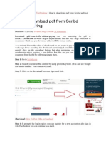 You Are Here: / / How To Download PDF From Scribd Without Paying