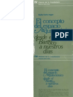 Argan, G. C. El Concepto Del Espacio Arquitectónico Desde El Barroco a Nuestros Días. Buenos Aires, Nueva Visión, 1973