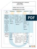 Rubrica Examen Final