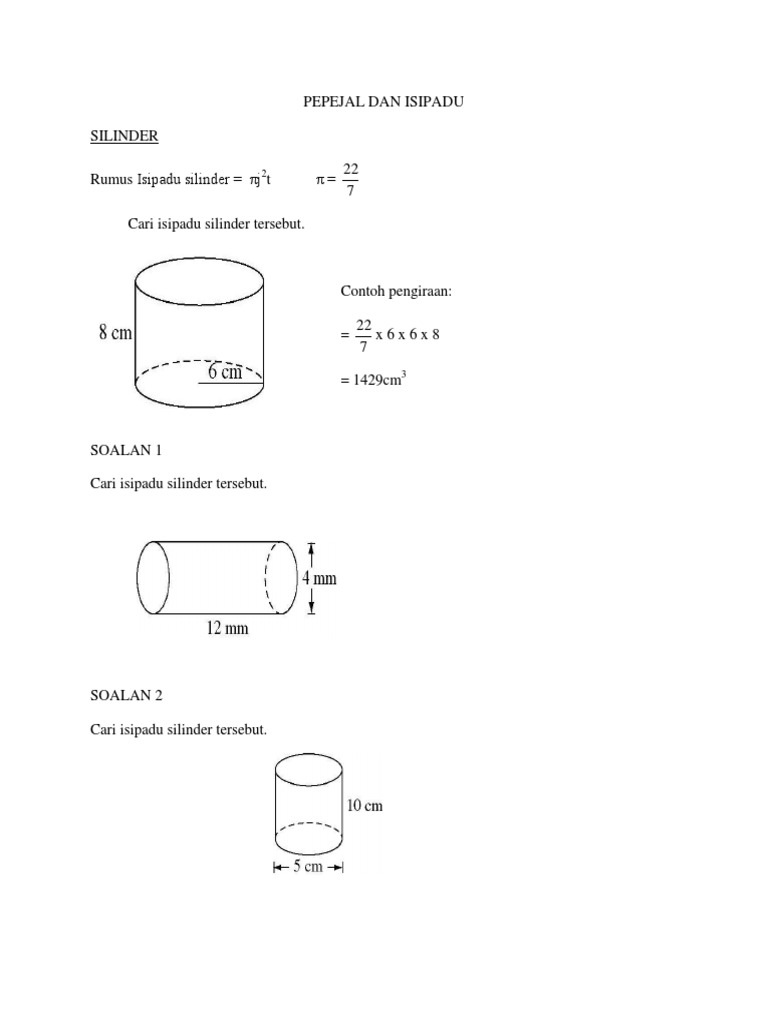 Pepejal Dan Isipadu Pdf
