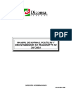Manual de Normas, Políticas y Procedimientos de Transporte de Diconsa