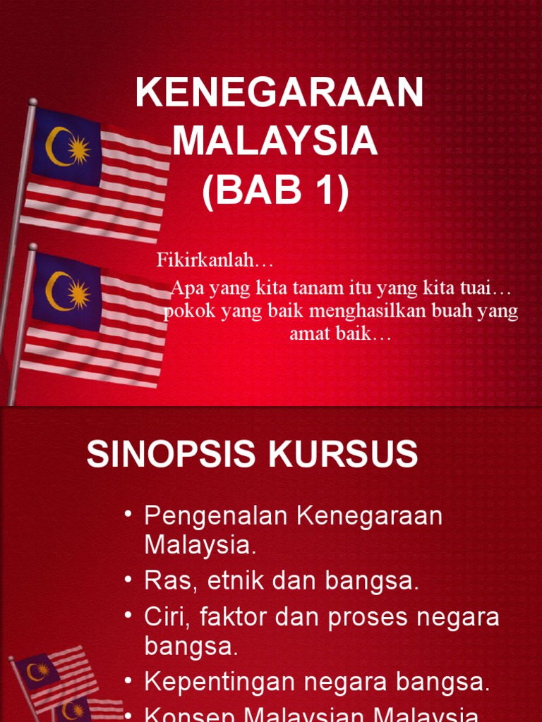 Bab 1 - kenegaraan malaysia Bab 1 - kenegaraan malaysia