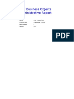 SAP Business Objects Administrative Report - Blueprint