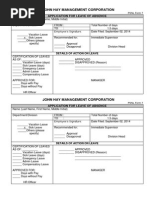 Sample Leave of Absence Form