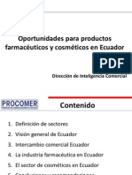 Oportunidades Productos Farmaceuticos - Ecuador