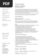 Financial Analyst CV Template