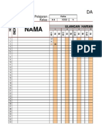 Daftar Nilai: Kelas: Mata Pelajaran