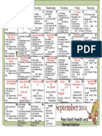 Sept 2014 Activity Calendar