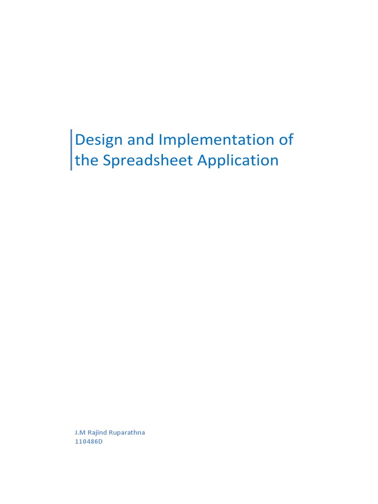 Design of Spreadsheet Aplication PDF Variable Science