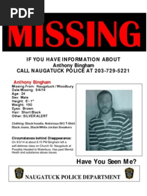 Missing Person Poster