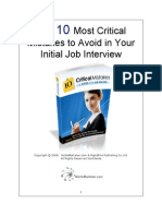 10 Critical Mistakes to Avoid at the Job Interview