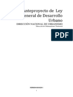 Anteproyecto de Ley General de Desarrollo Urbano