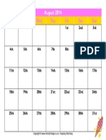 August Planner 2014