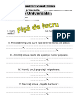 Fisa de Lucru Feedback Formarea de Noi Popoare Clasa A Va