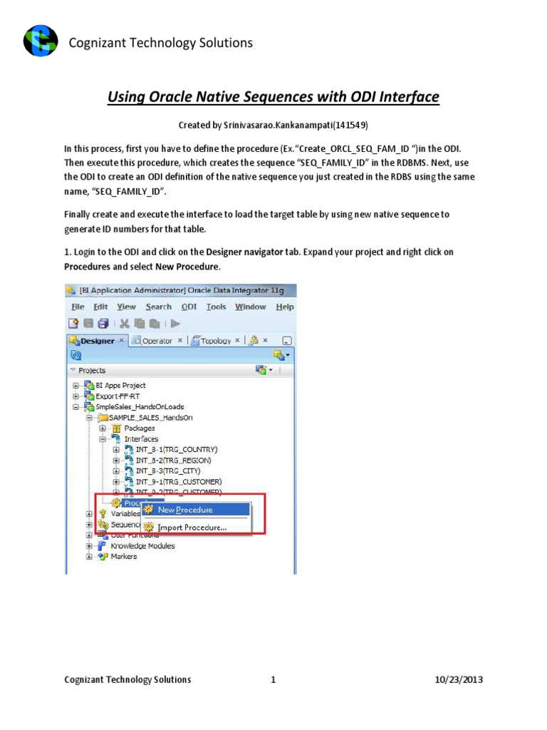 Using Oracle Sequences in ODI | PDF | Database Schema | Oracle Database