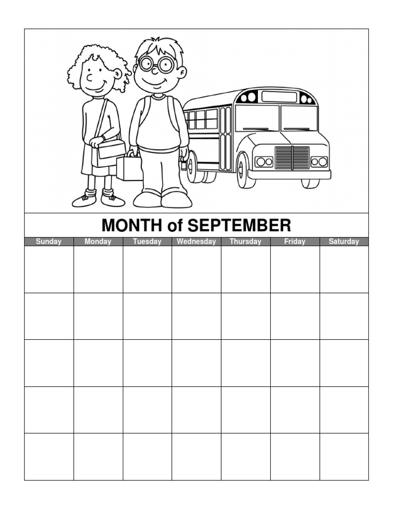Monthly Calendar PDF
