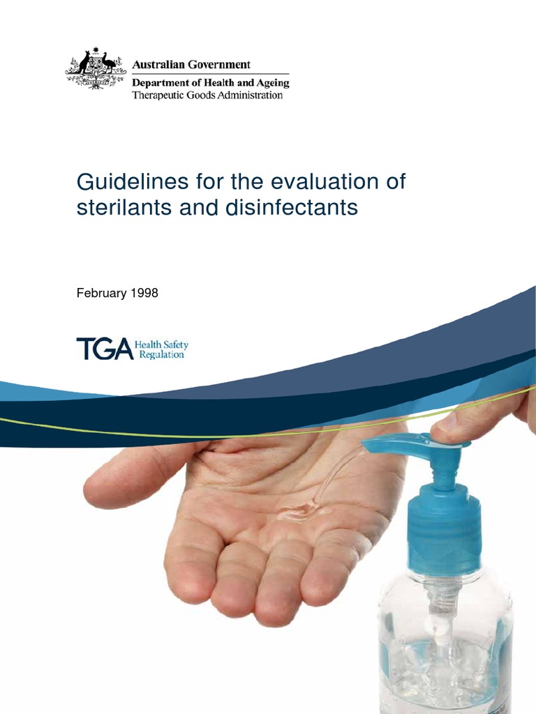Disinfectants Evaluation Guidelines PDF Disinfectant