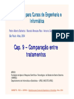 Comparação estatística de tipos de rede utilizando teste t e ANOVA