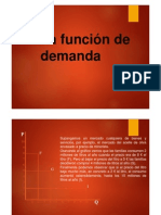 La Curva de Funcion de La Demanda