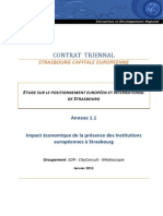 Impact Économique de La Présence Institutions Européennes À Strasbourg - Janv 2011-TEXTE INTEGRAL