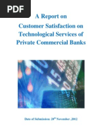 A Report On Customer Satisfaction On Technological Services of Private Commercial Banks