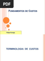 Fundamentos de Custos Terminologia