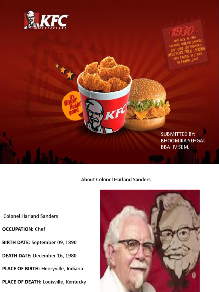 KFC: Origins and Founding History | PDF | Fast Food Restaurants | Cuisine