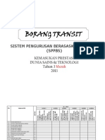 SPPBS Kemasukan Prestasi Dunia Sains & Teknologi Tahun 3 Merah 2013