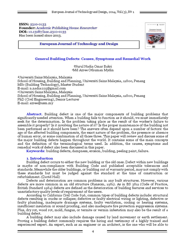 Causes and Solutions for Building Defects | PDF | Mold | Lumber