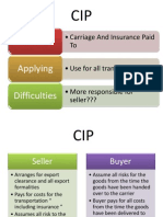 Mean Applying Difficulties: - Carriage and Insurance Paid To