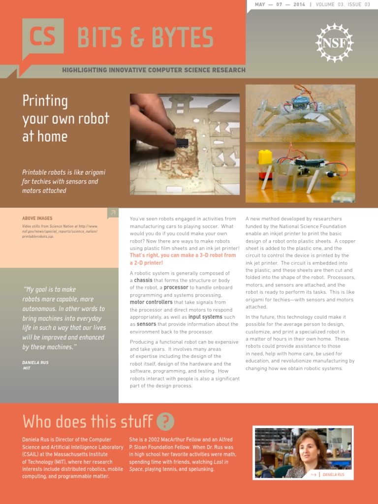 Printable Robots: DIY Tech Revolution | PDF | Robot | Robotics