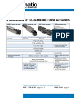 Tolomatic Belt Drive Actuator Comparsion Brochure
